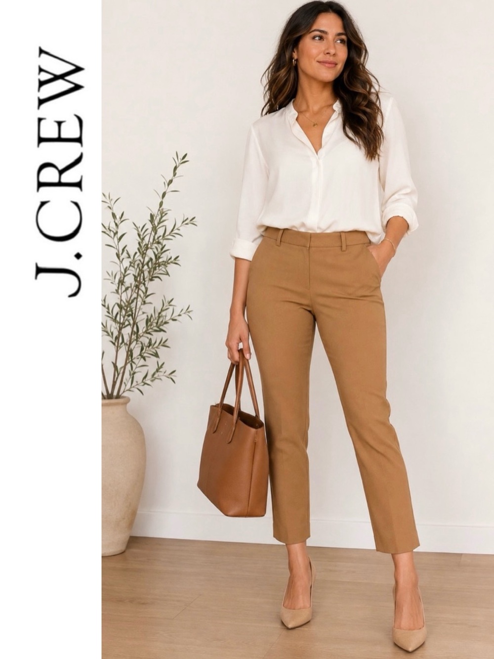 J Crew Ruby Crop Pant Tan 0
